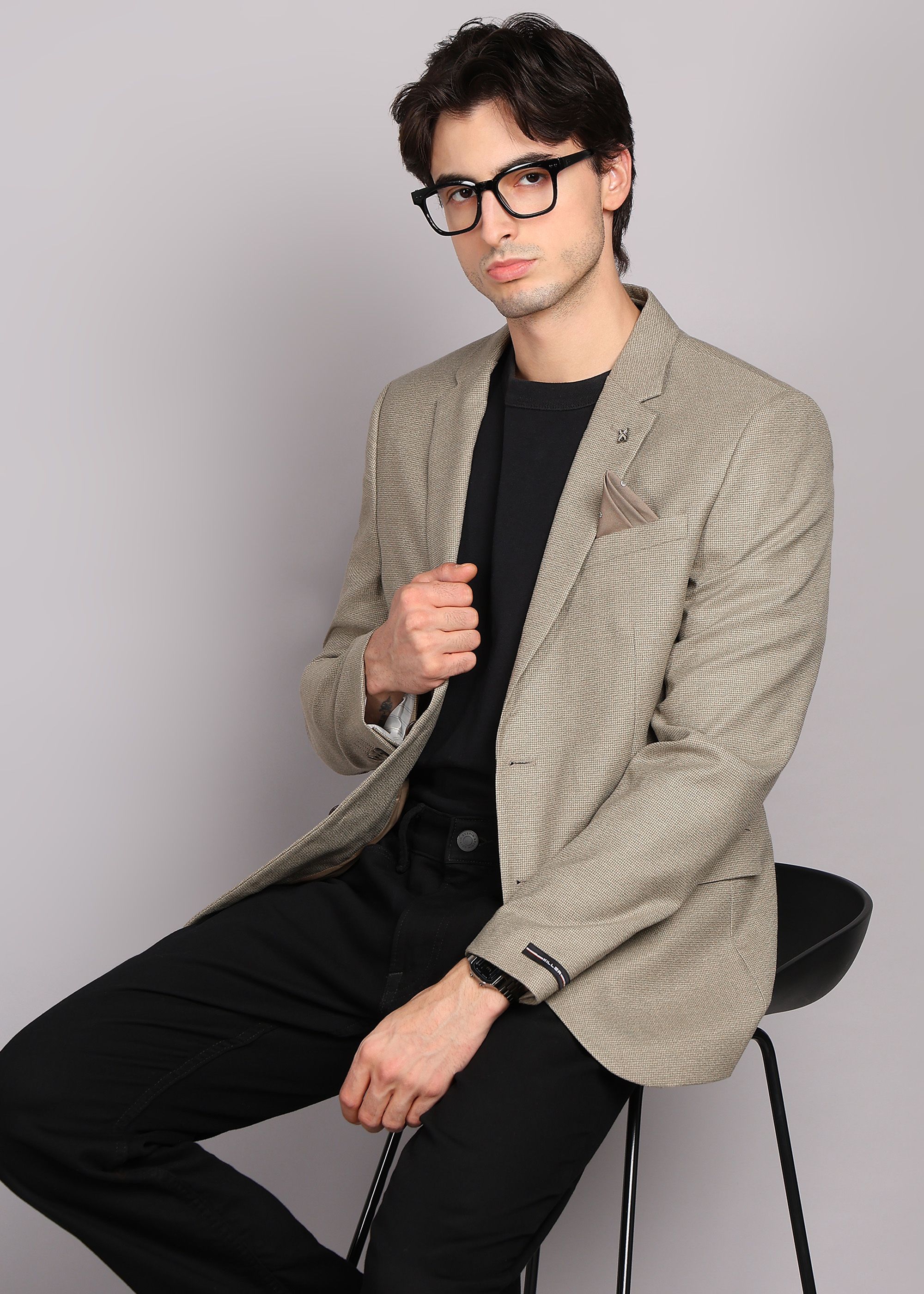 killer Men Checkered Single Breasted Casual Blazer-picture-24