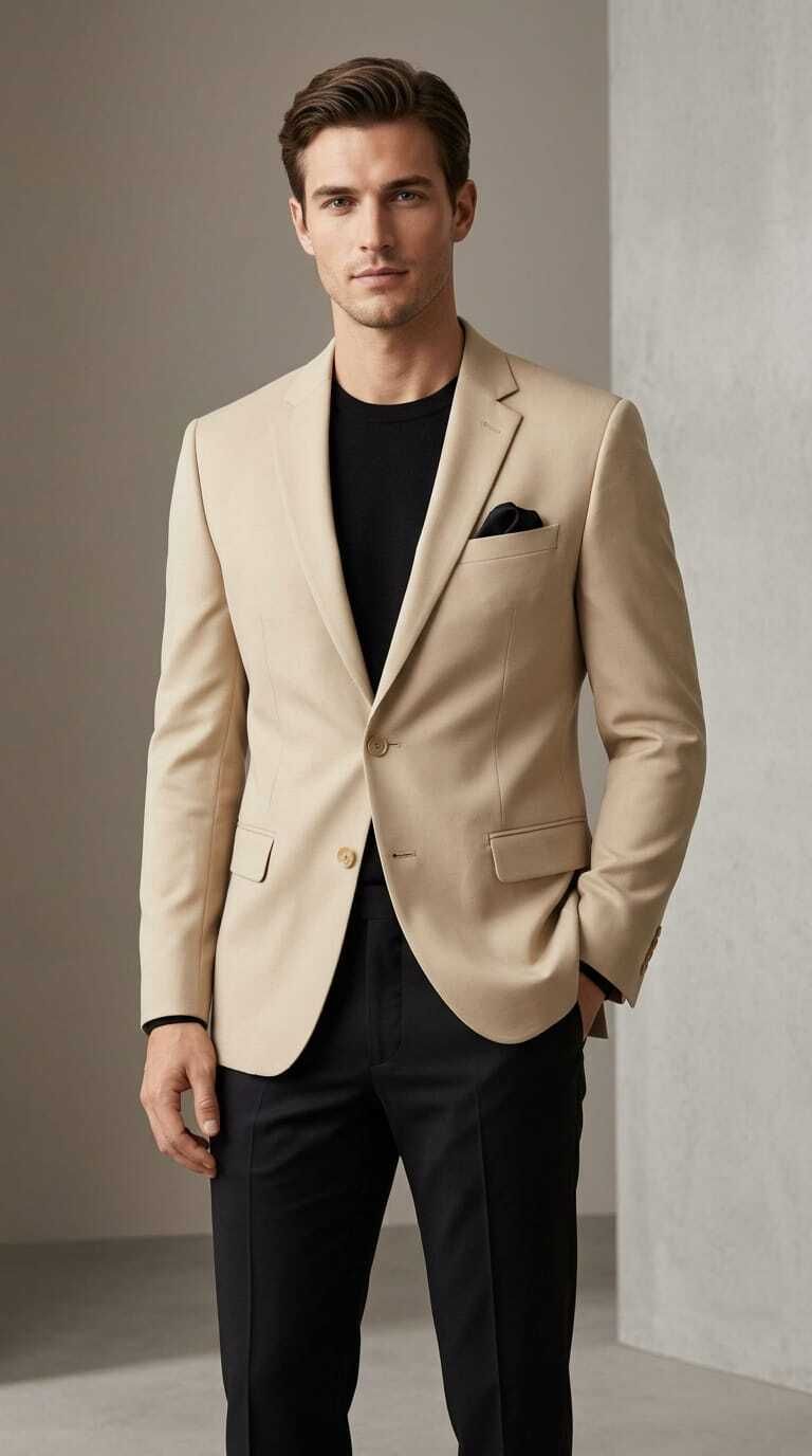 asthetic Men Solid Single Breasted Party, Festive, Formal, Wedding, Casual Blazer-picture-16
