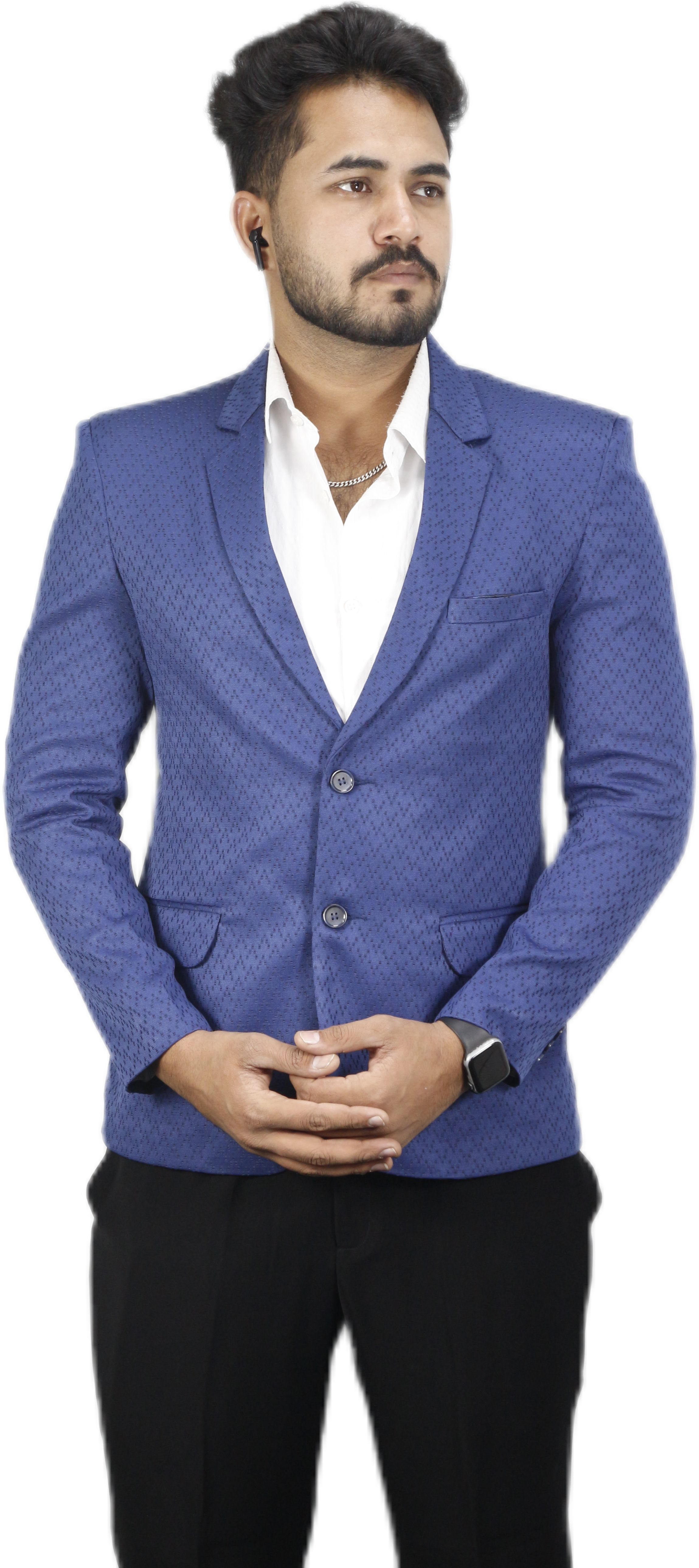 Men Solid Single Breasted Formal Blazer