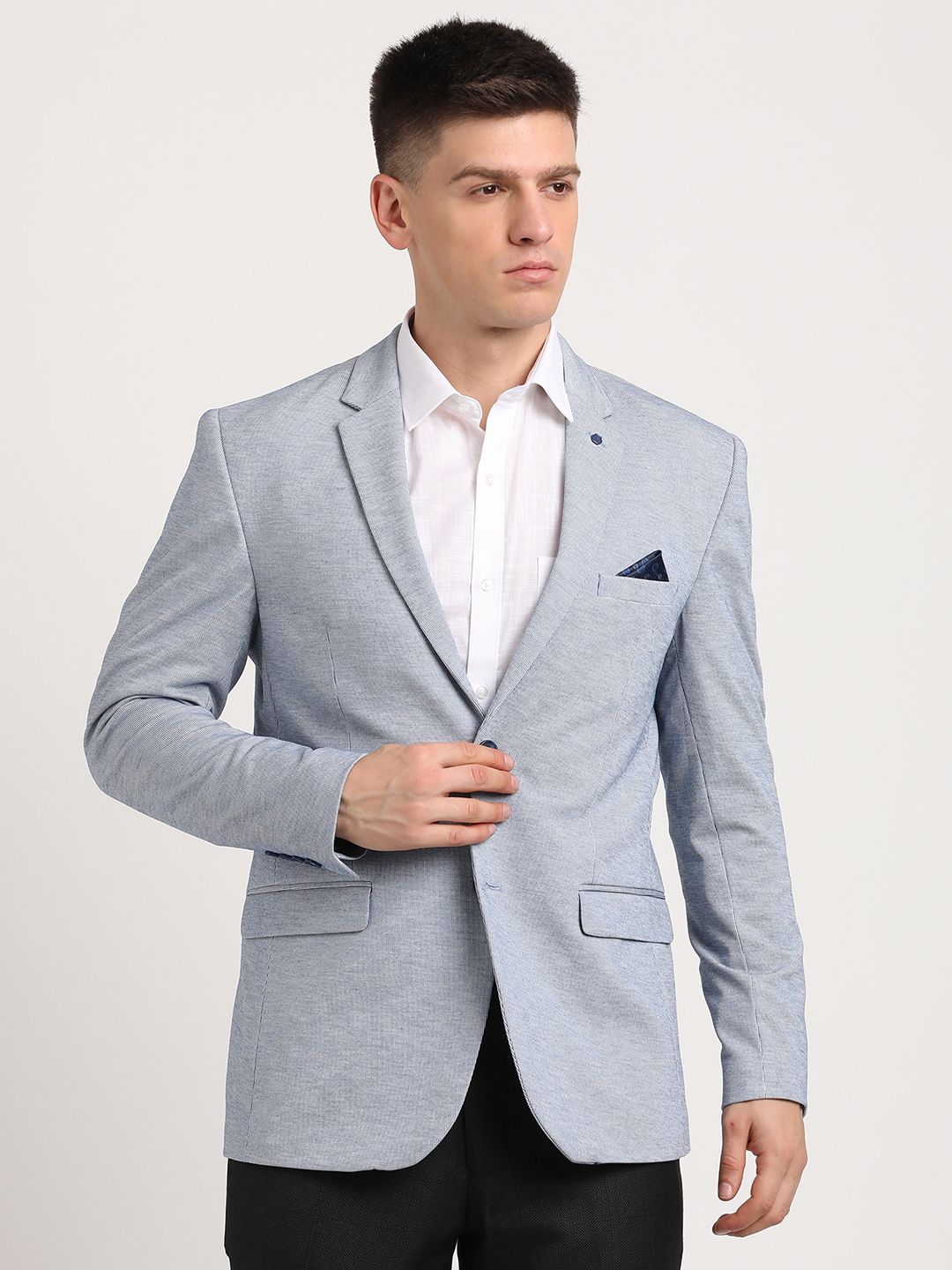 turtle Men Solid Single Breasted Casual Blazer-picture-36