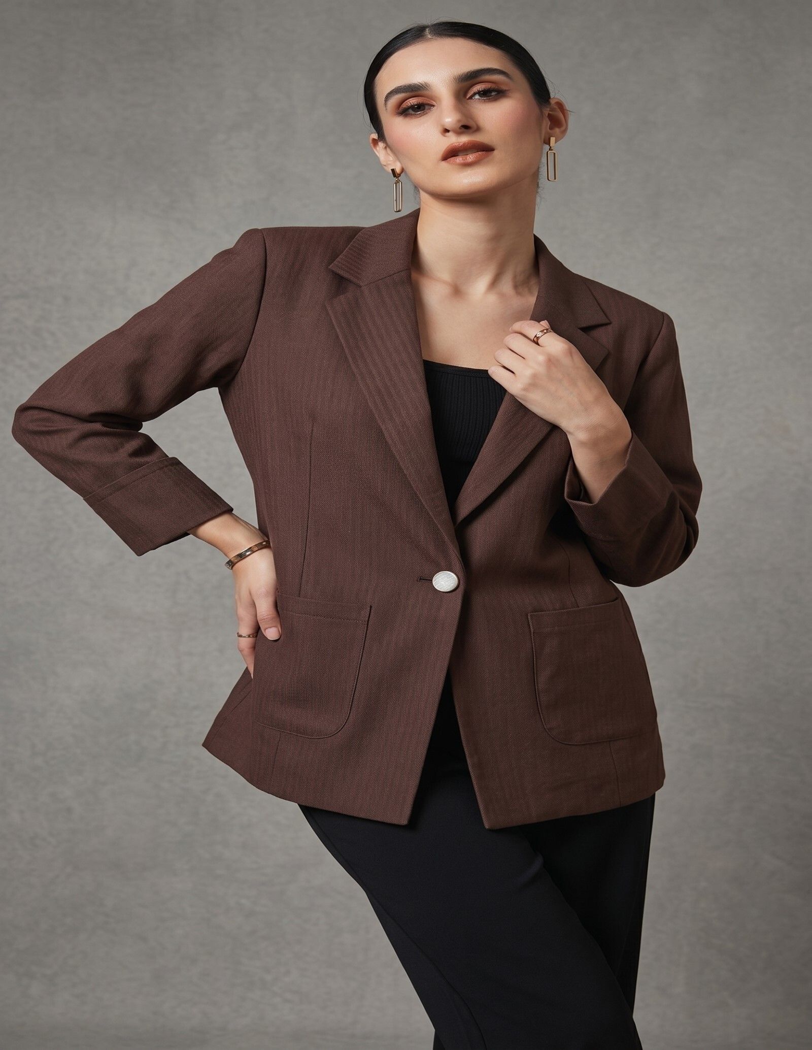 perfect productions Women Solid Single Breasted Casual Blazer-picture-46