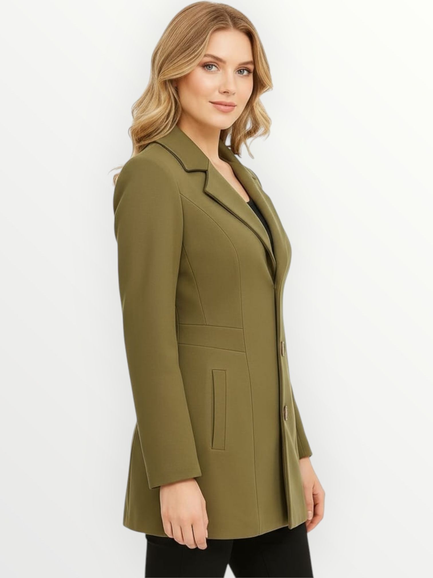 pepzoo Women Solid Double Breasted Casual Blazer-picture-28