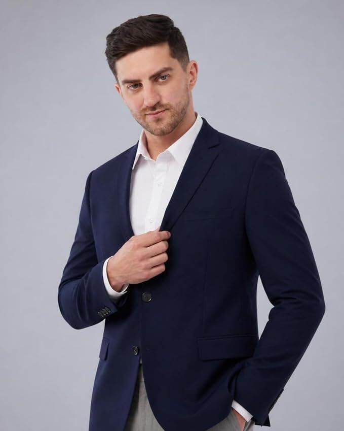 needlefabric Men Solid Single Breasted Casual, Festive & Wedding Blazer-picture-18