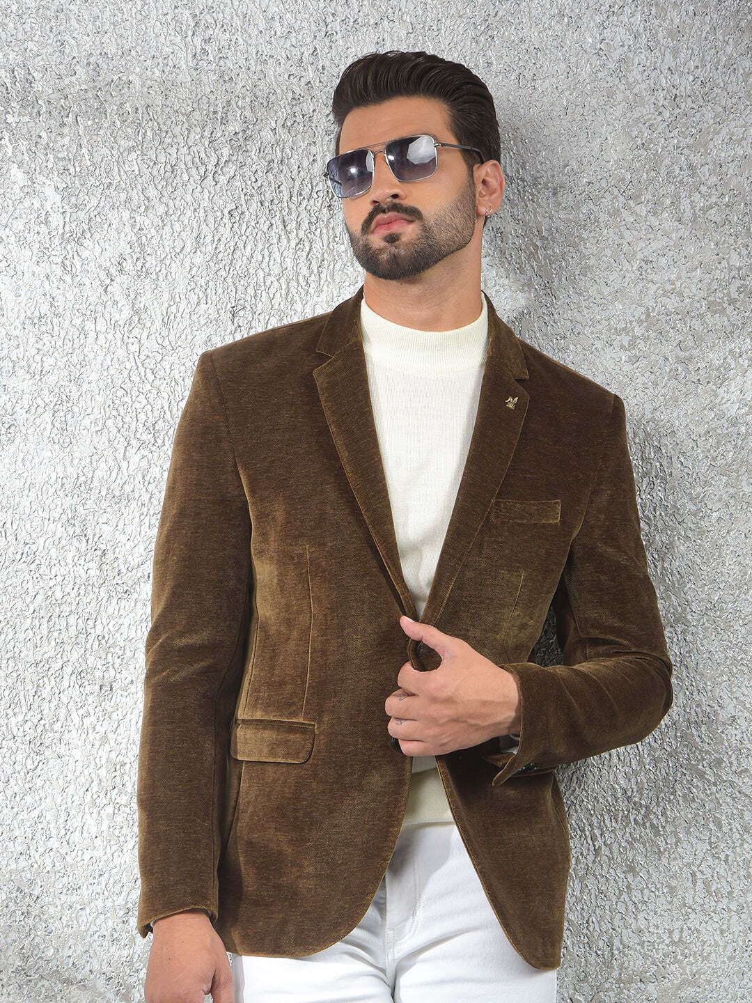 crimsoune club Men Solid Single Breasted Festive & Wedding Blazer-picture-11