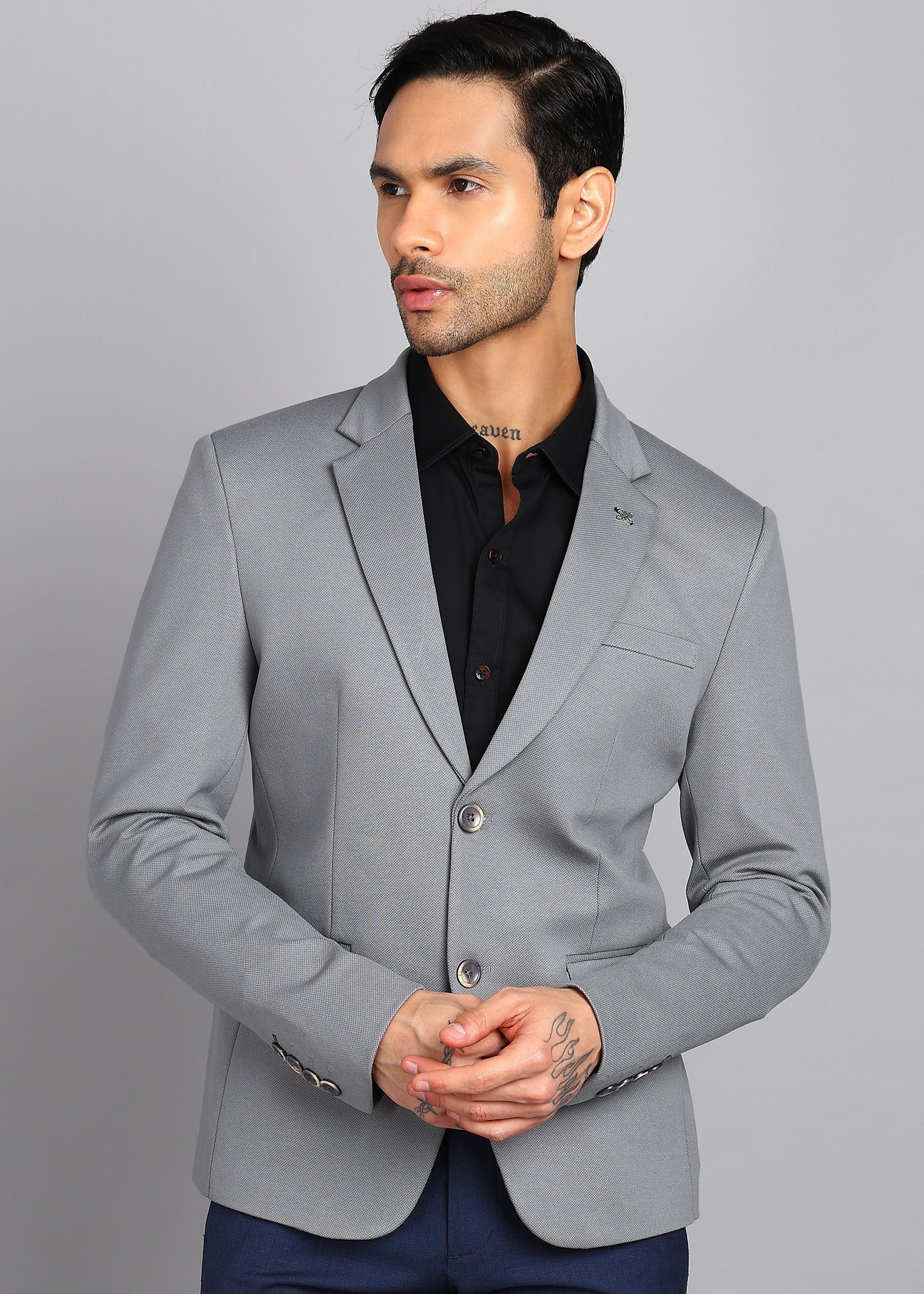 killer Men Solid Single Breasted Casual Blazer-picture-25