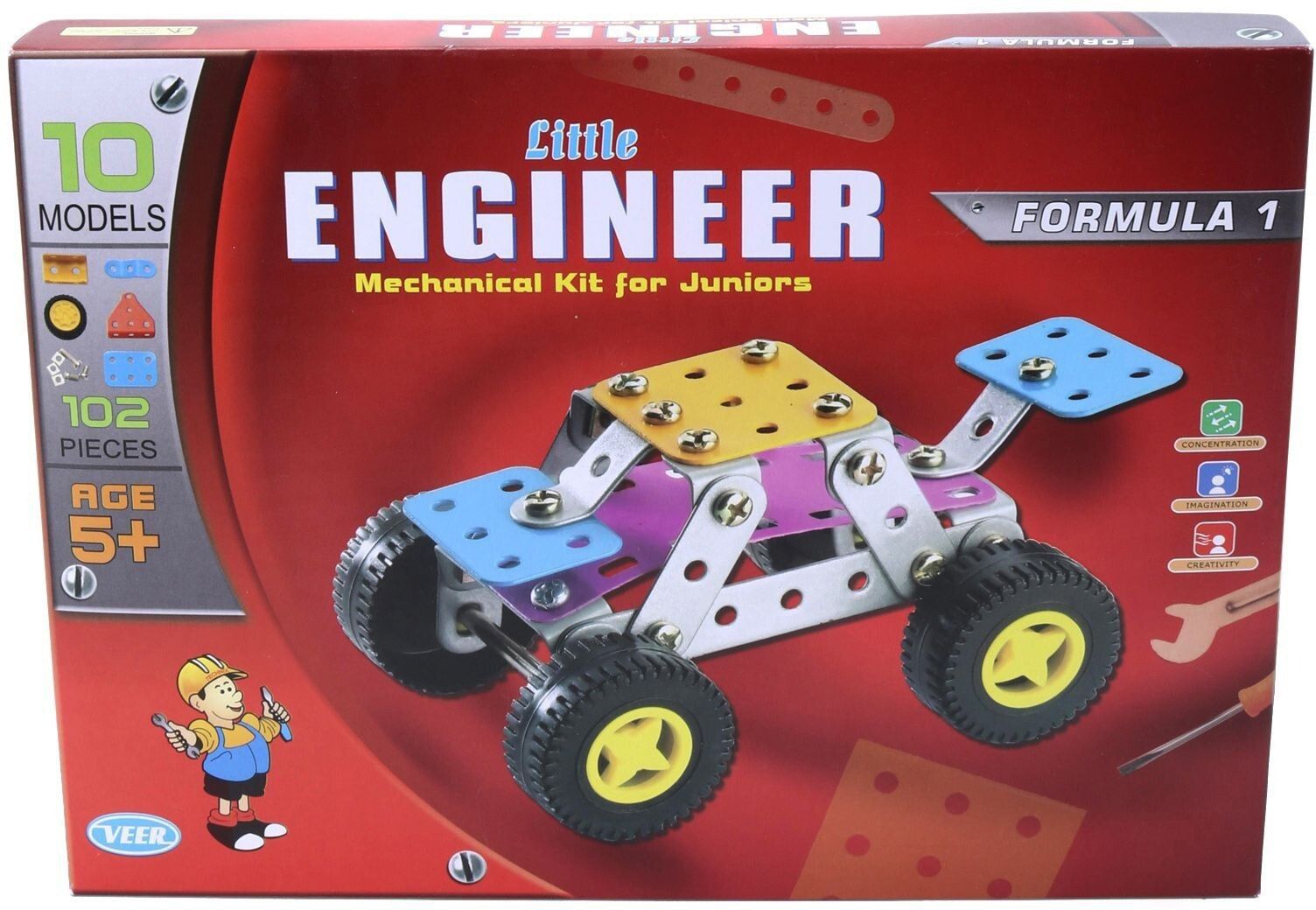 olympia Games And Toys Little Engineer Formula 1 Car Mechanical Kit for 6+ Age Juniors-picture-13