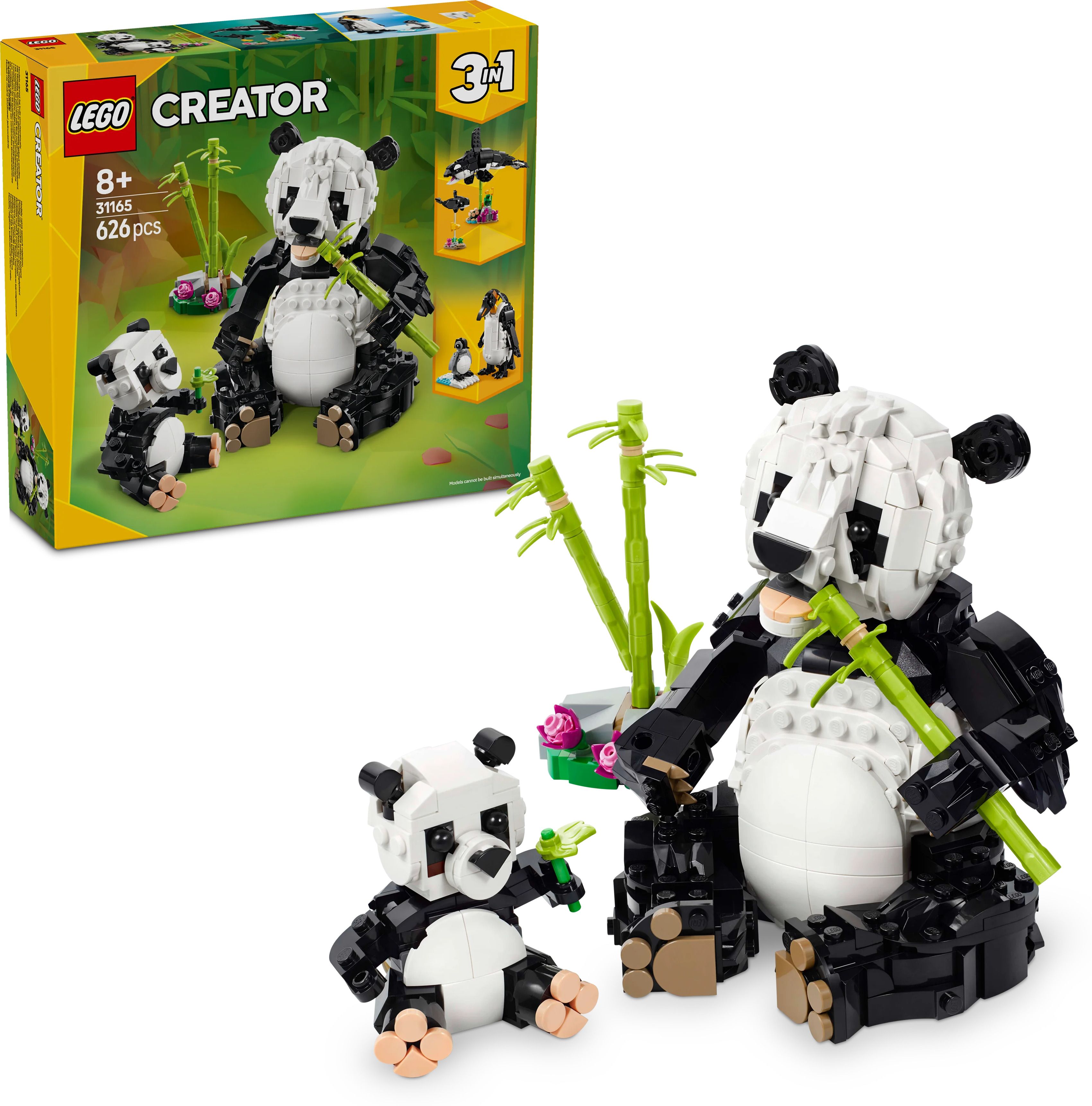 Creator 3in1 Wild Animals: Panda Family Toy Playset 31165 (626 Blocks)-image-48