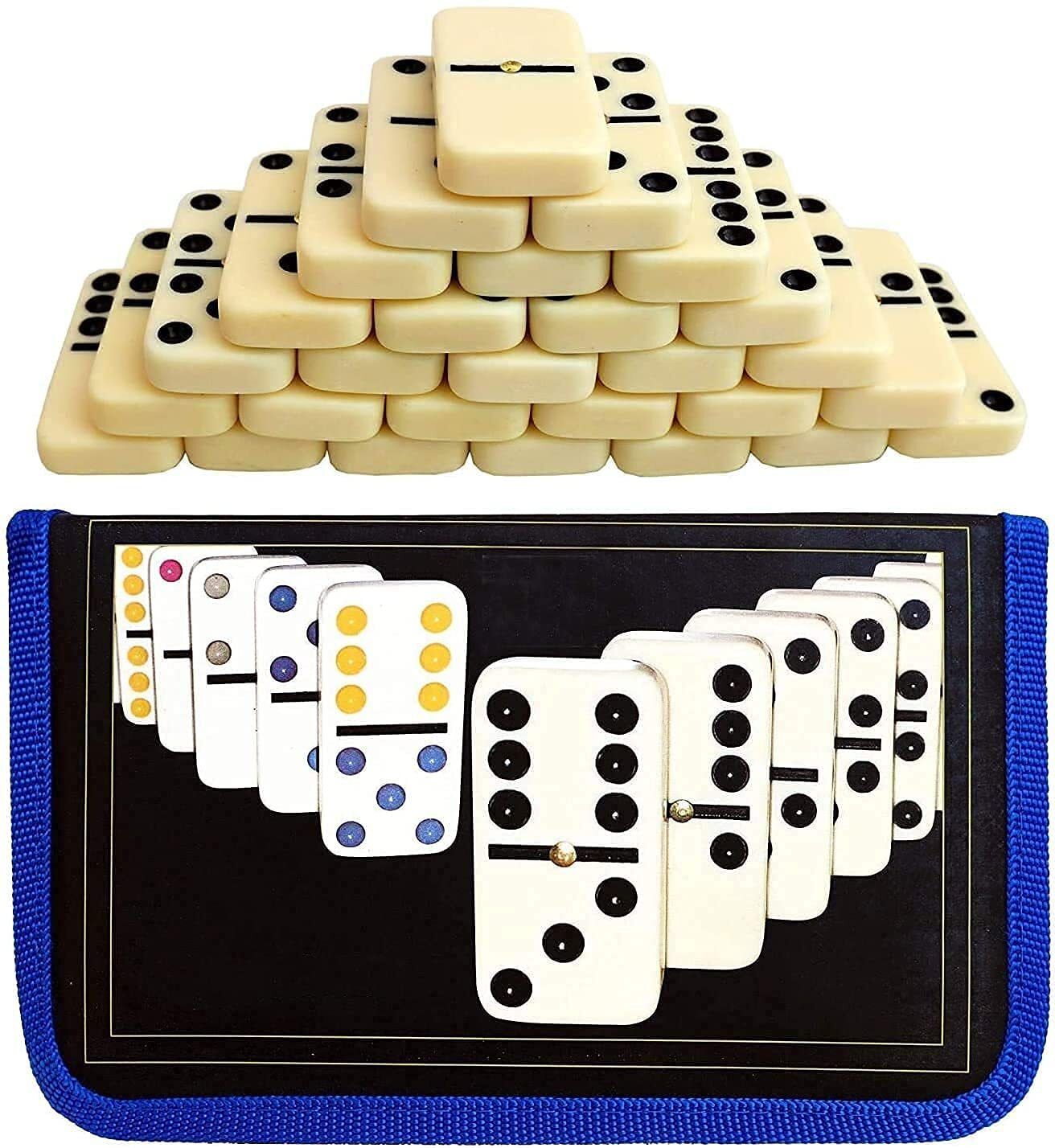 Classic Domino Tile Game 28 Pieces Learning Activity Set with Storage Case-image-20