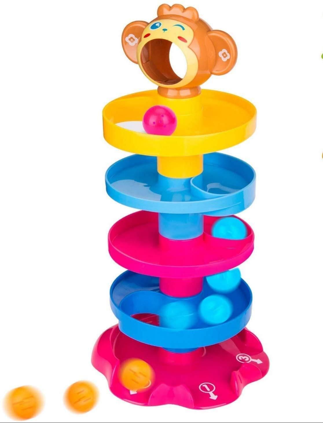 toyrentto 5 Layer Roll Ball Drop Toy for Babies – Colorful Learning Tower for 1+ Kids-picture-18