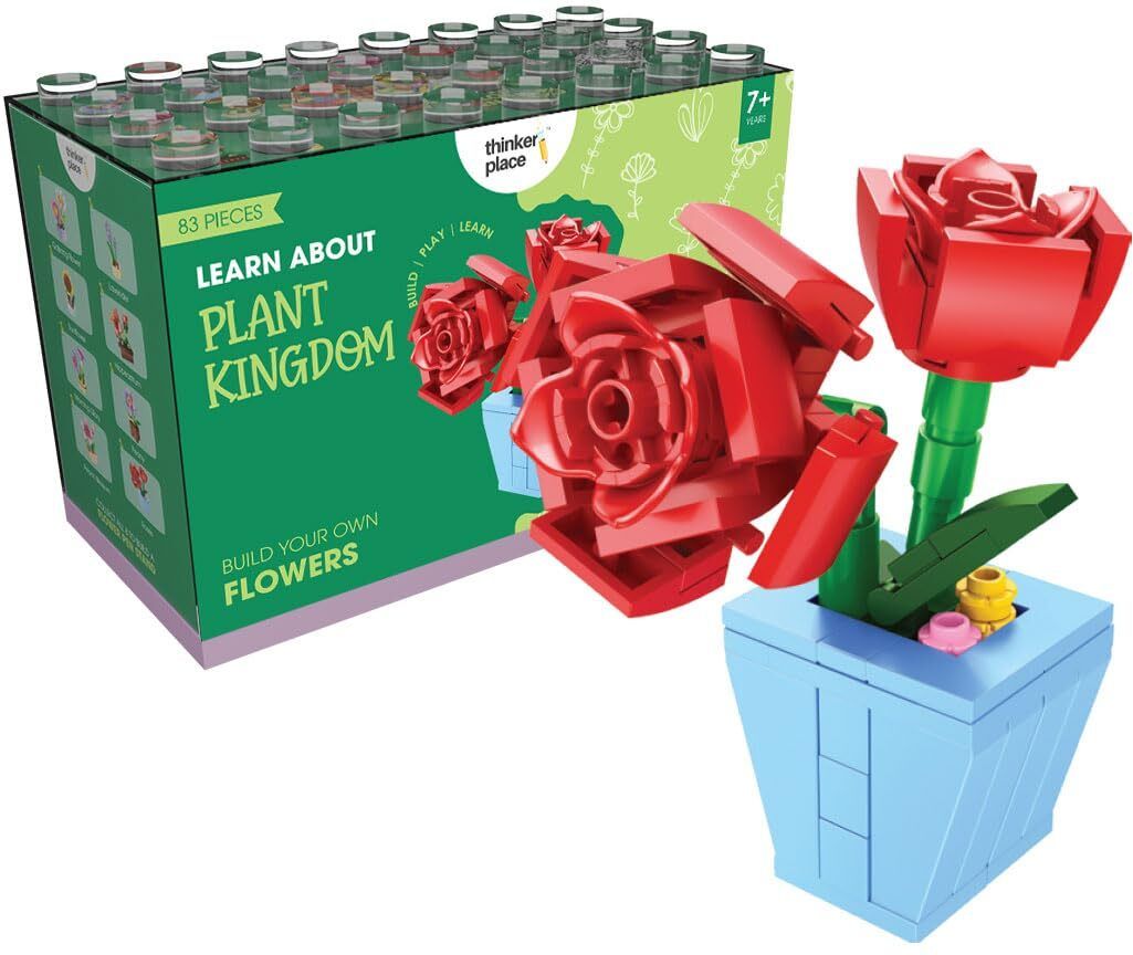 thinkerplace 8-in-1 Flowers Roses Building Block Set-picture-45