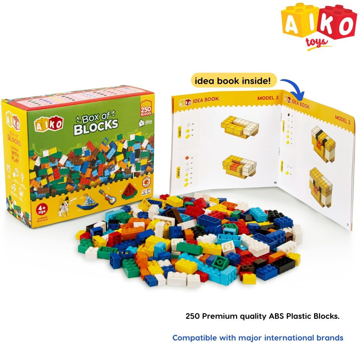 Box of Blocks | Premium Blocks Set for Kids | 250 Pieces-image-23
