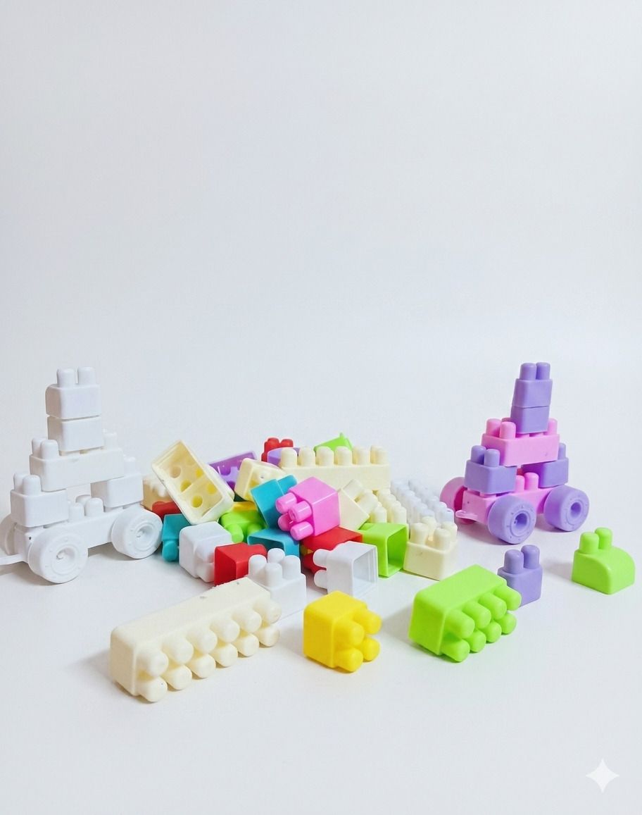 hanishka Construction Building block set for kids learning and &fun blocks 60+ Pieces-picture-24