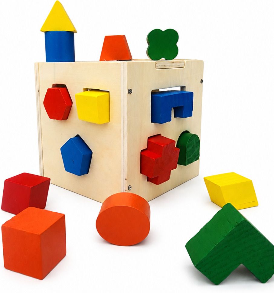 kleg Wooden Shape Sorting Cube | Educational Shape Sorter Toy-picture-27