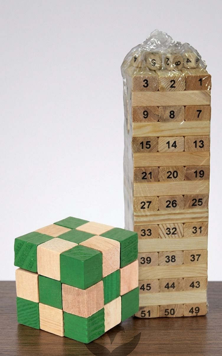 koorichh Wooden Tower Stacking Game with Dice | Wooden Balance Block Game for Kids |-picture-10