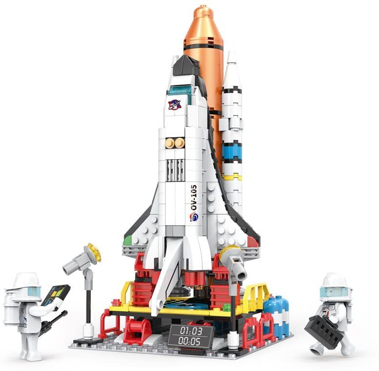Space Shuttle Rocket Launch Educational Building Blocks Set for Kids(404Pcs)-image-13