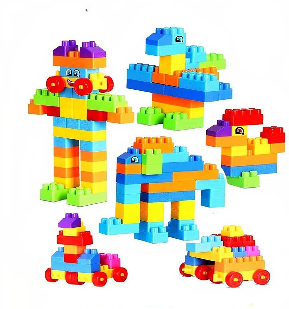 Building Blocks Toy Game with Wheels Set for 3-8 Years Old Kids Boys & Girls,Multi Color,200 Piece-image-39