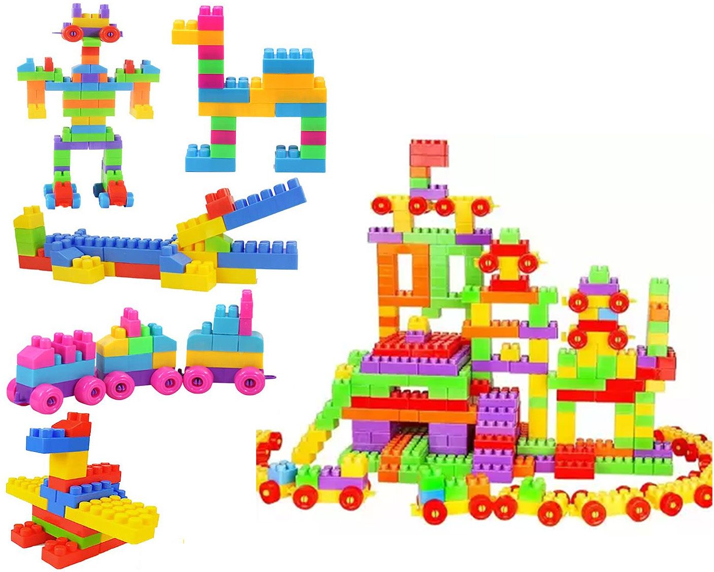 toys n smile 55+Pcs Building Block Toy for Kids Smart Activity Fun & Learning Train Blocks-picture-10