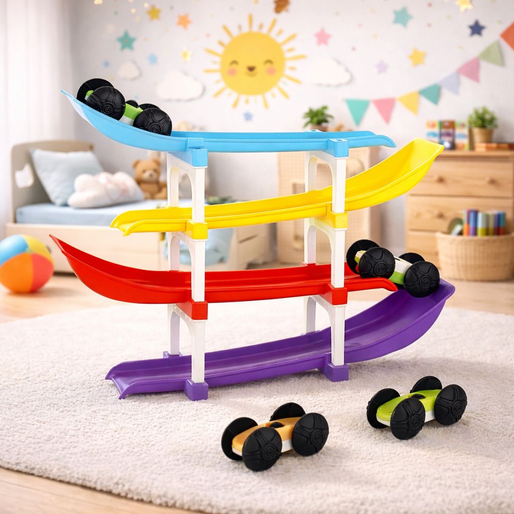 Racer Ramp Toy with 4 Cars 4 Ramps and Race Track for Toddlers Boys & Girls-image-26