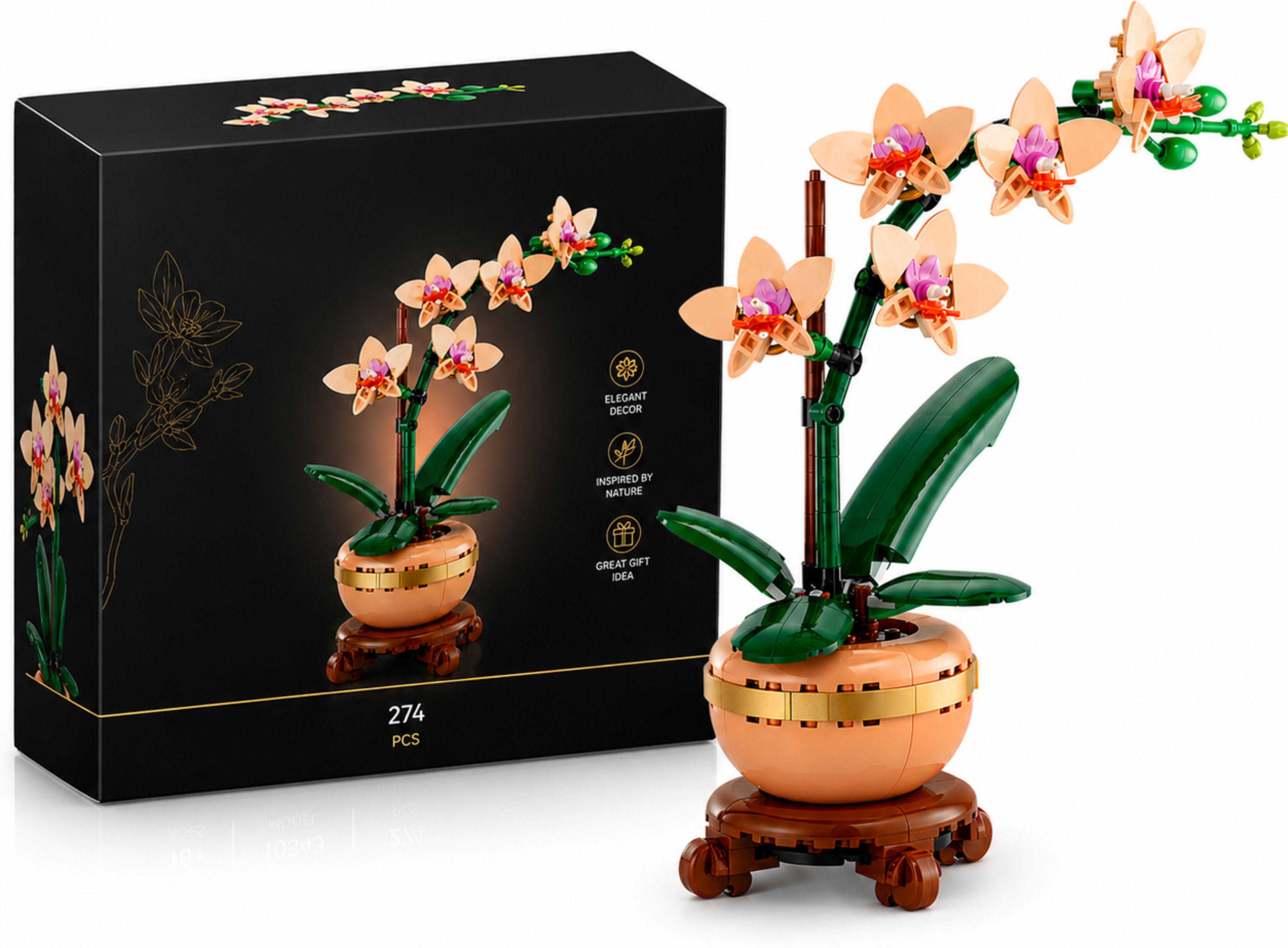 Mini Orchid Flower Building Blocks Set-image-5