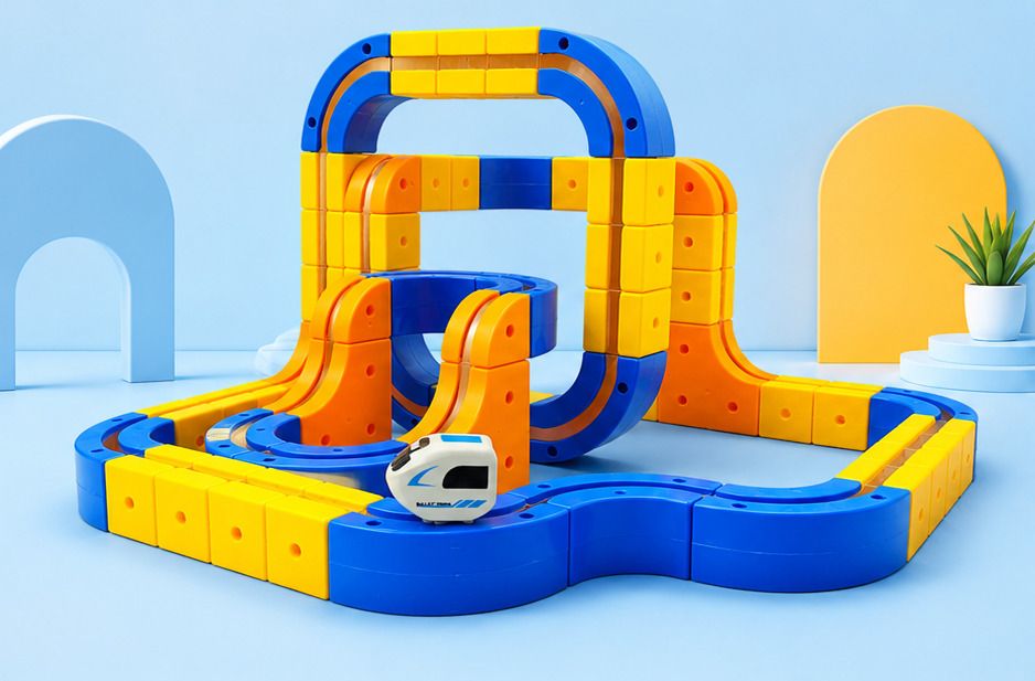 Magnetic Track Car Building Blocks Set STEM Learning Toy for Boys Girls-image-26