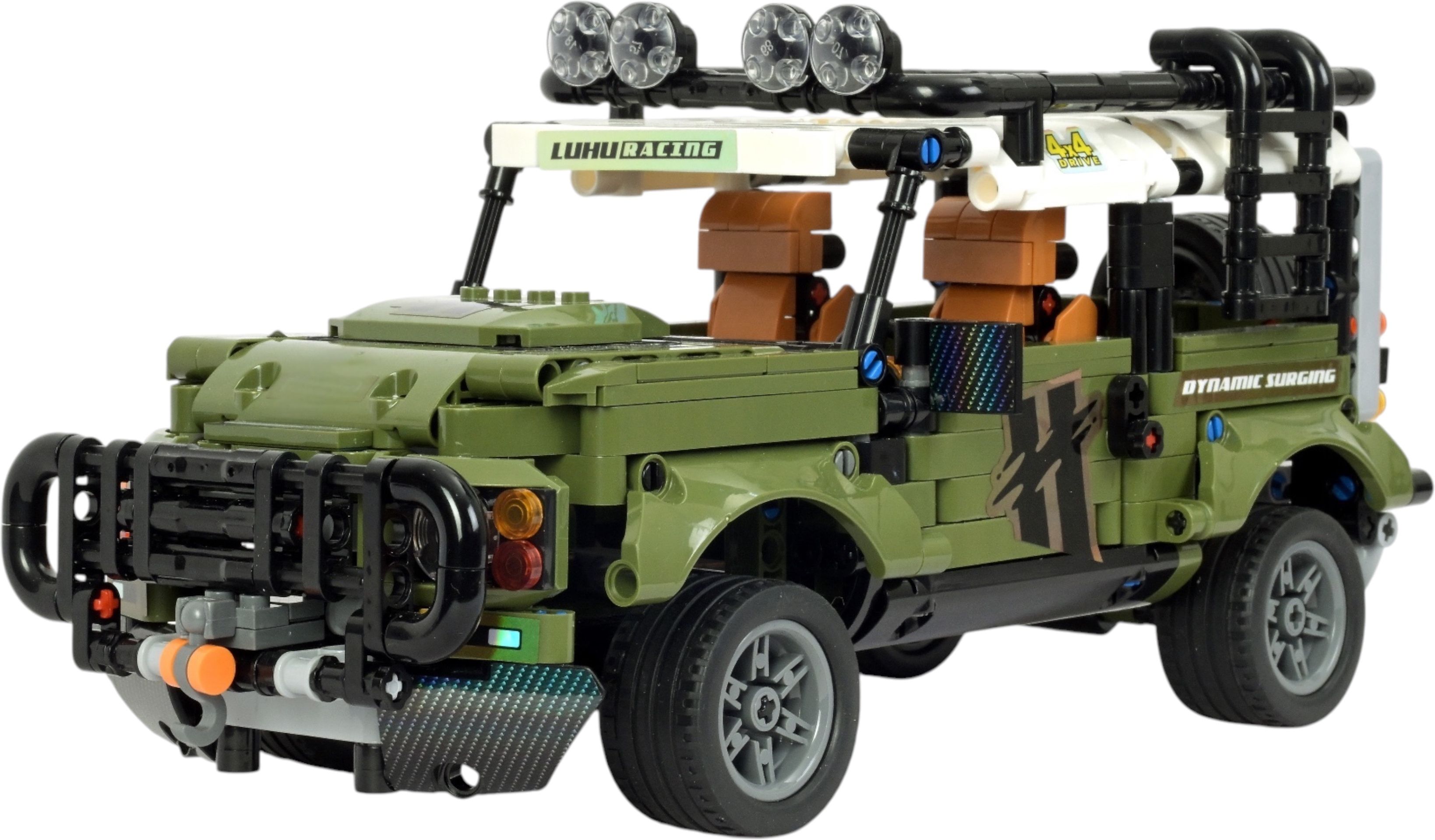 toymersive 4x4 SUV Green Off-Road Adventure Car Building Blocks DIY Construction Toy Model-picture-34