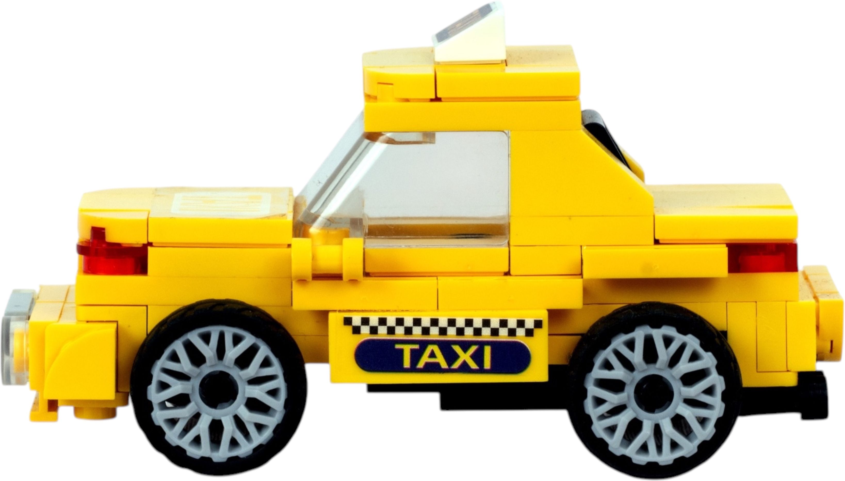 Heritage Wheels Classic Yellow Taxi Model Pull Back Action Building Block Toy-image-32