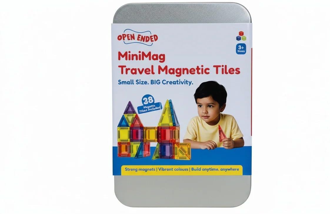 open ended MiniMag Travel 3D Magnetic Building Tiles-38 Piece-picture-34