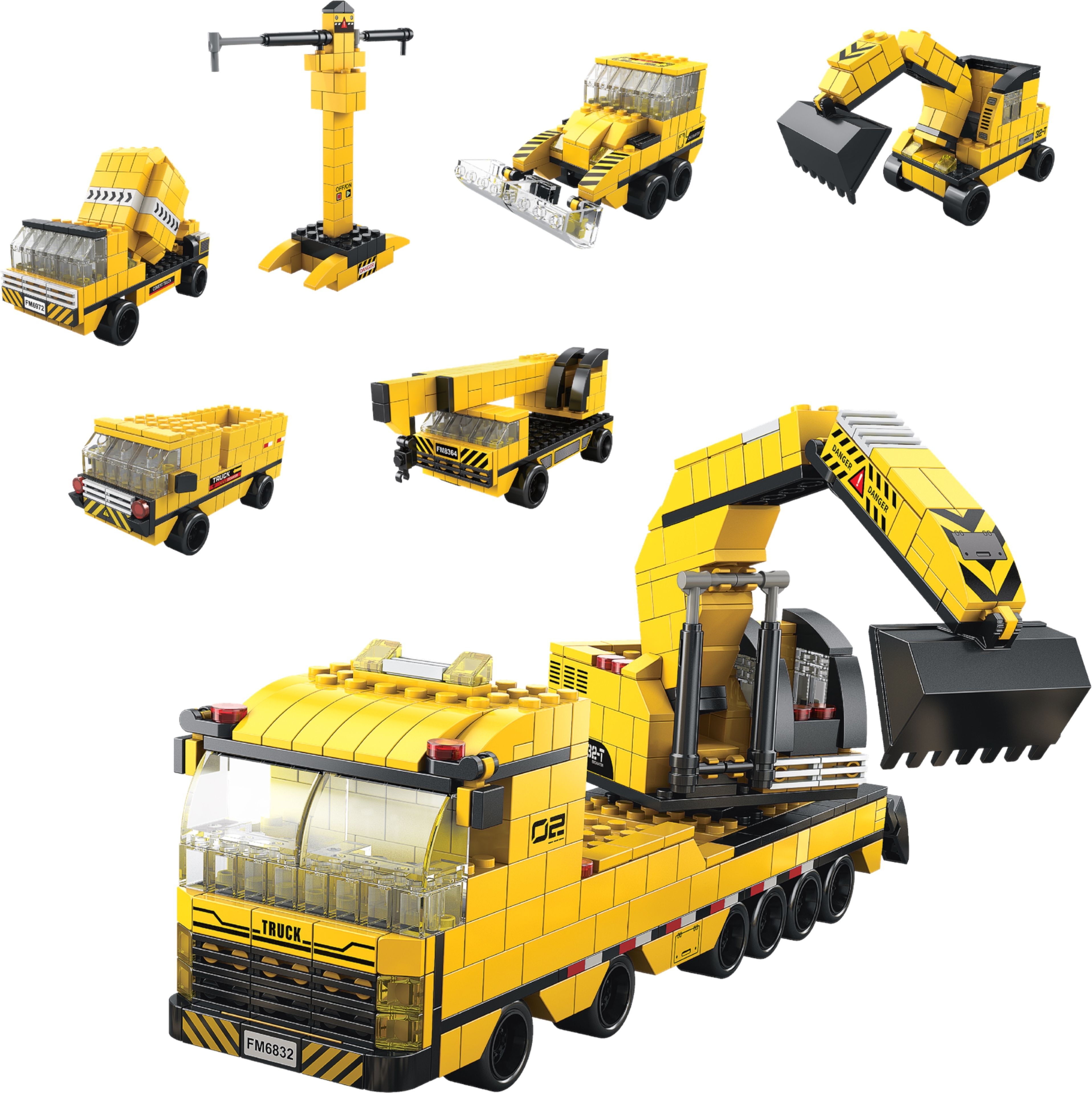 6in1 Mega Build Construction Model Building Blocks DIY Construction Toy Playset-image-47
