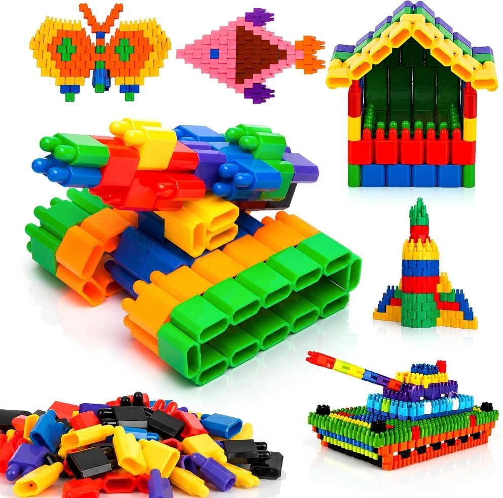 be bright Multicolor Interlocking Blocks Set Creative Building Toy-picture-14