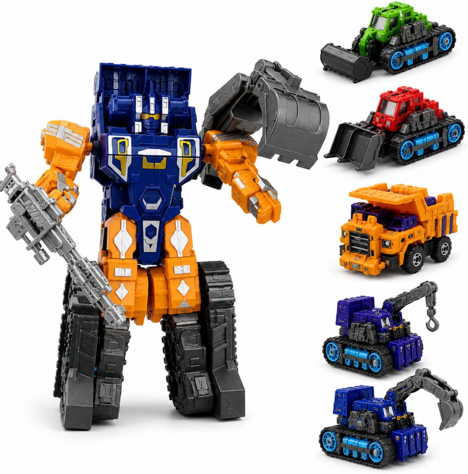 chigy wooh 5-in-1 Vehicle Robot Transformer Combines 5 Engineering Trucks into 1 Robot-picture-15