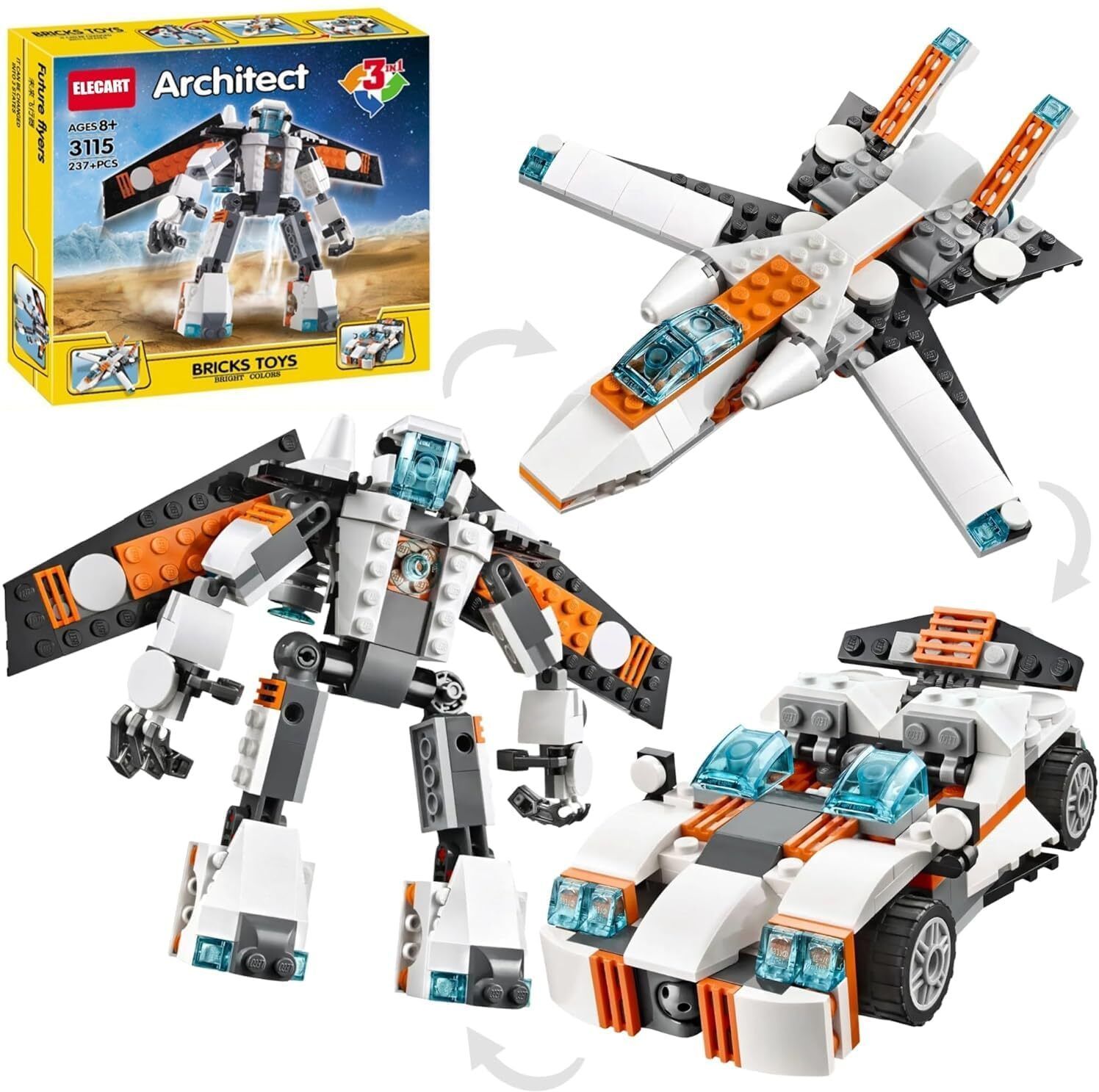 arthasya 3 in 1 Architect Brick Toys 237+ Pieces Building Block-picture-18