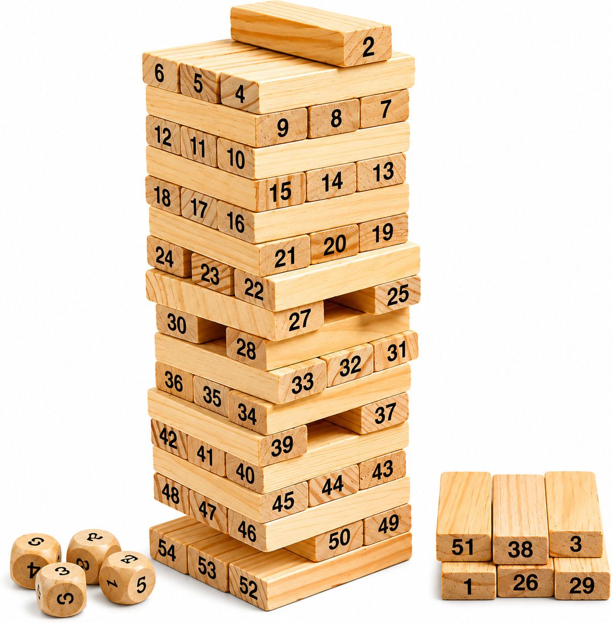 Wooden Number Stacking Blocks Game for Kids & Adults,-image-26