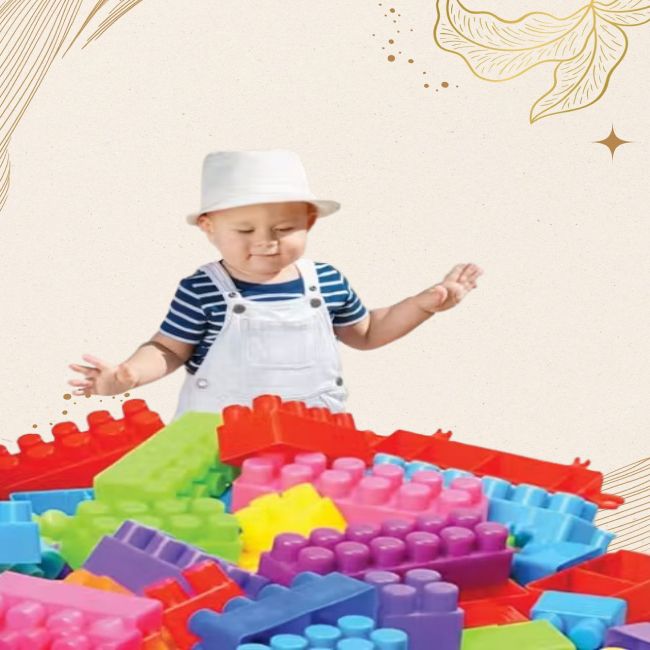 Plastic Building Blocks Preschool Activity Toy for Girls & Boys -100 Pcs-image-20