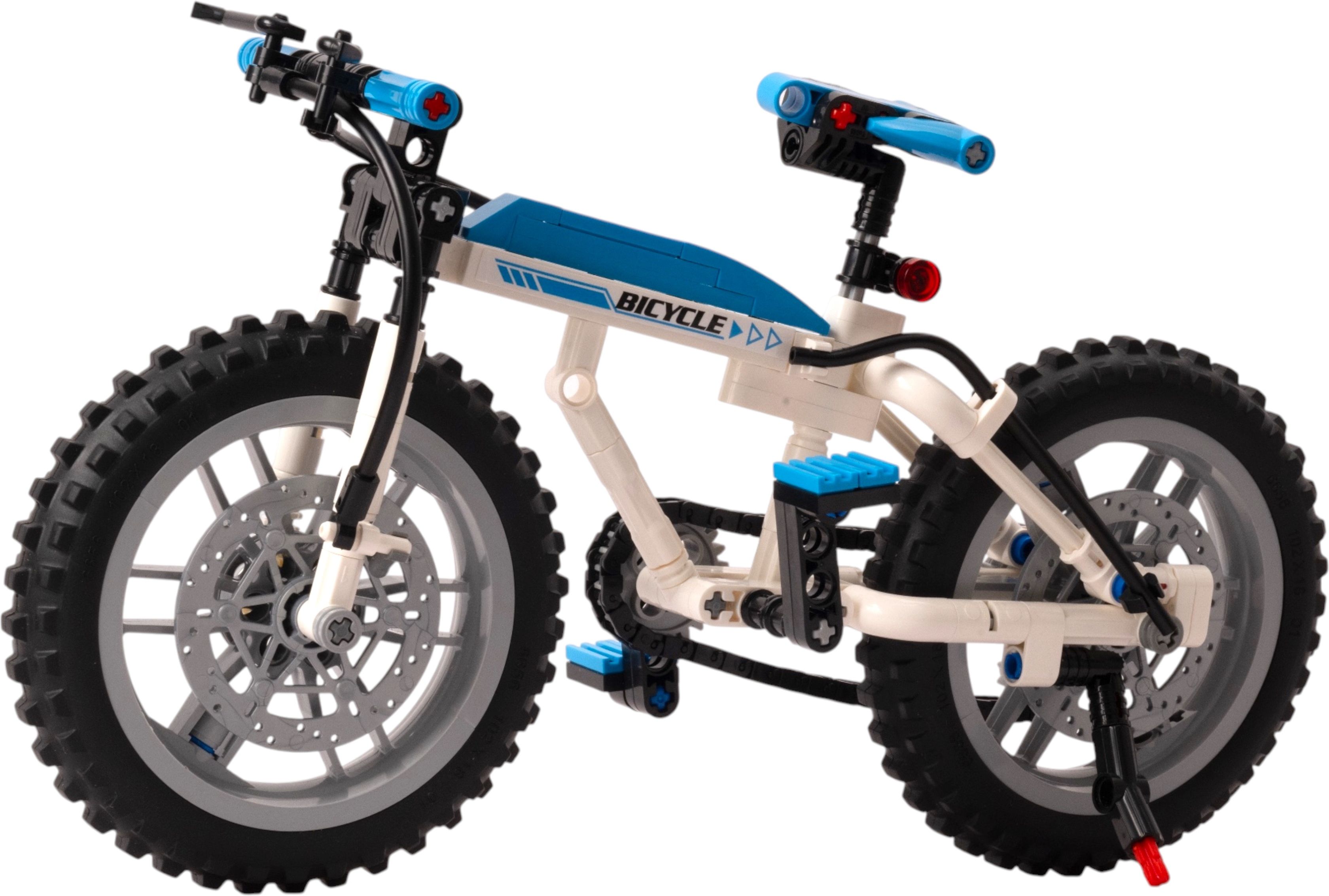 Mountain Bike-Blue Adventure Building Block Bicycle DIY Construction Toy Model-image-4