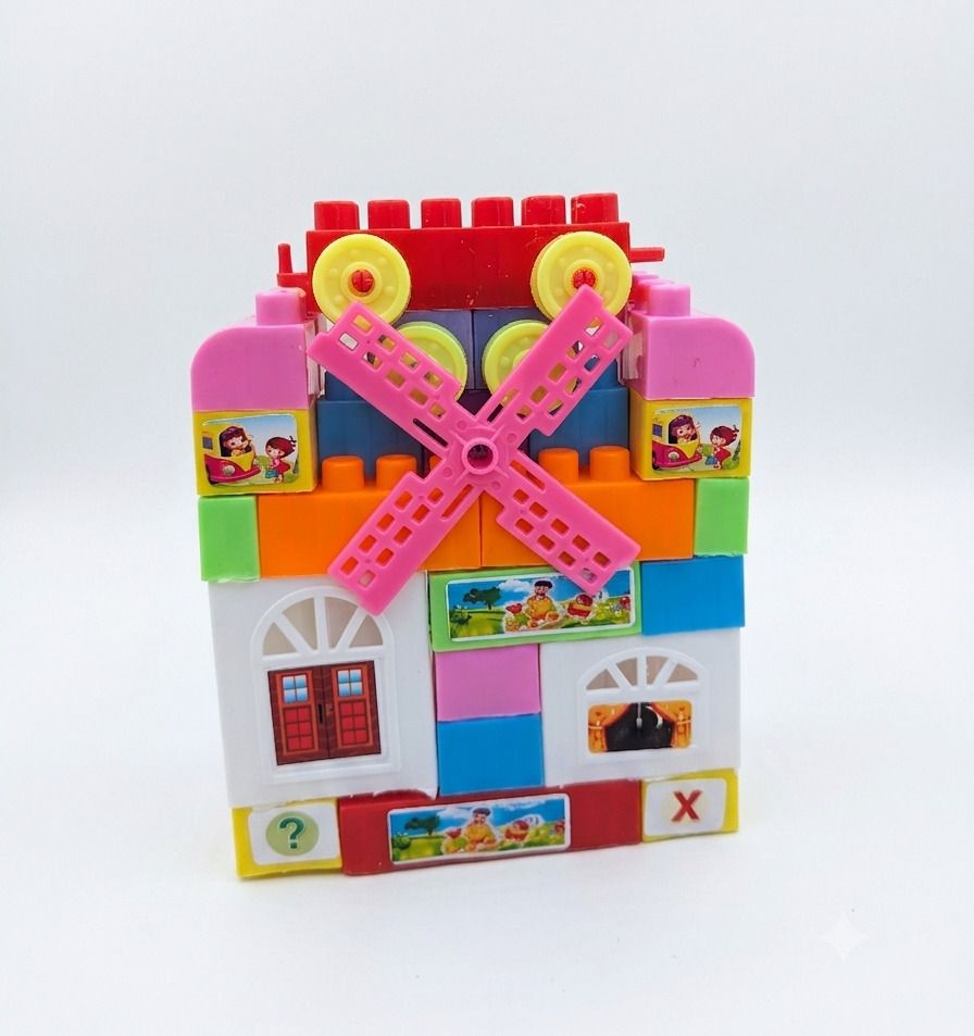 Educational DIY Building Blocks House Puzzle Game for Toddlers and Kids-image-6