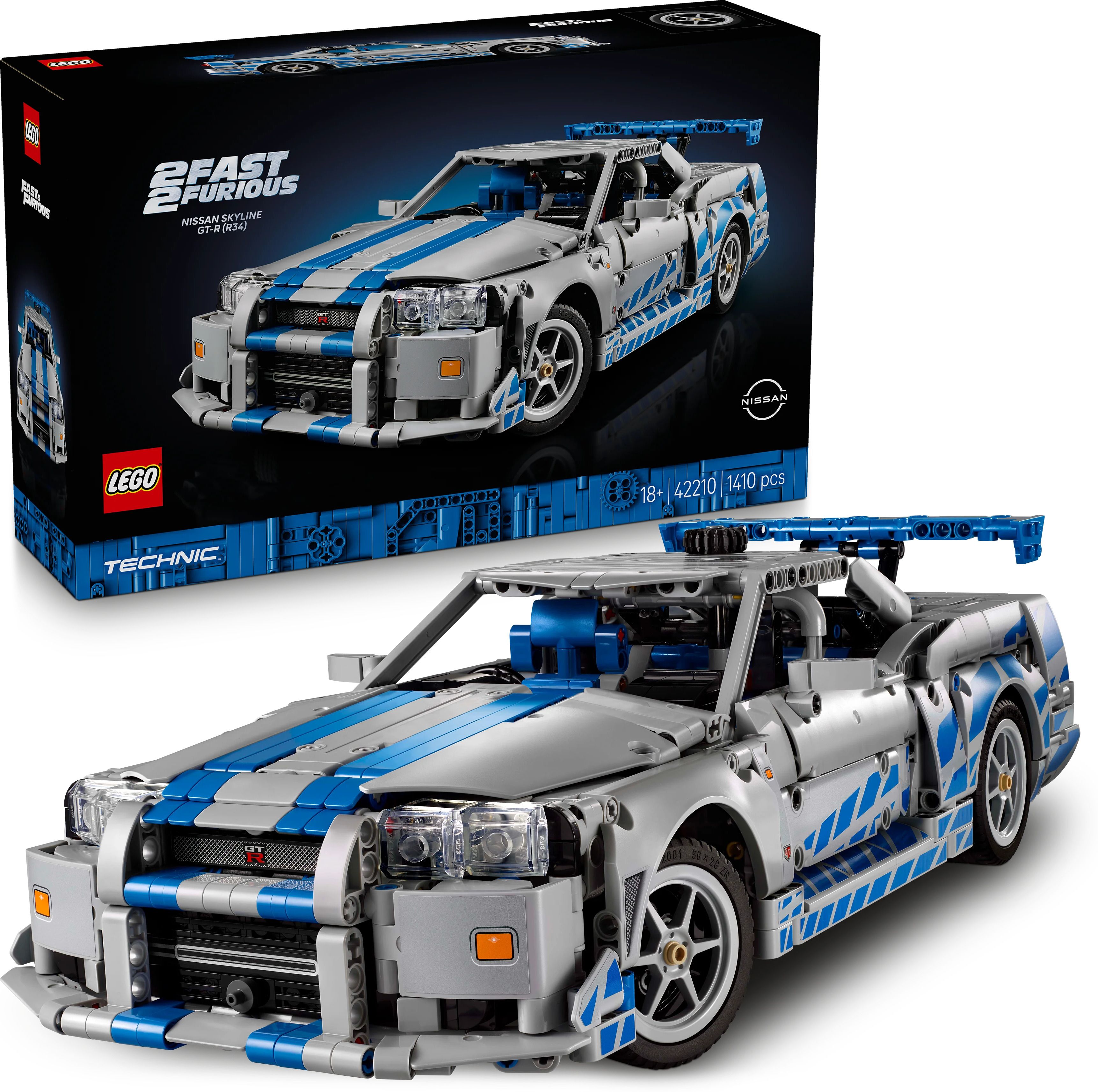 Technic 2 Fast 2 Furious Nissan Skyline GT-R (R34) Car Model Kit 42210