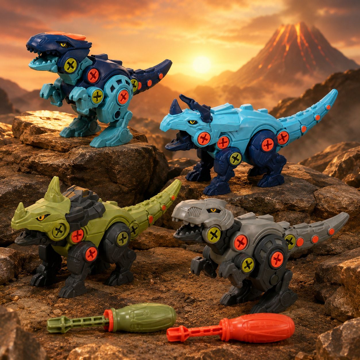kivora Take Apart DIY Dinosaur Toys with 2 Screwdrivers for Kids, Pack of 4-picture-20