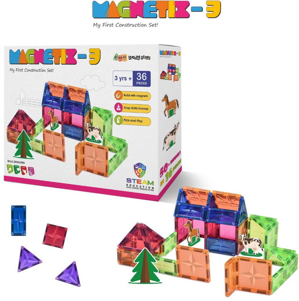 zephyr Magnetix-3 Magnetic Construction Set | To imagine and Create in 3D for Kids image 1