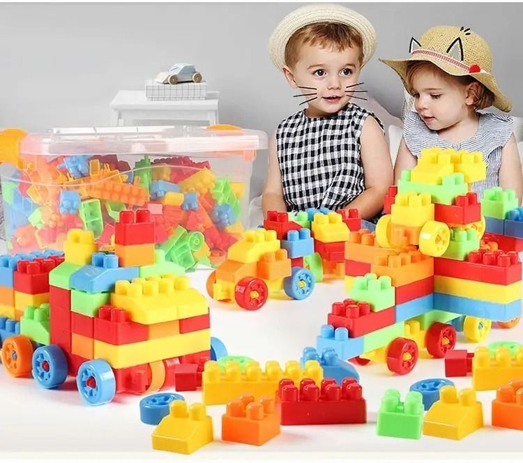 High Quality 100 Pcs Building Blocks | Assembling Shape Educational Toys-image-20