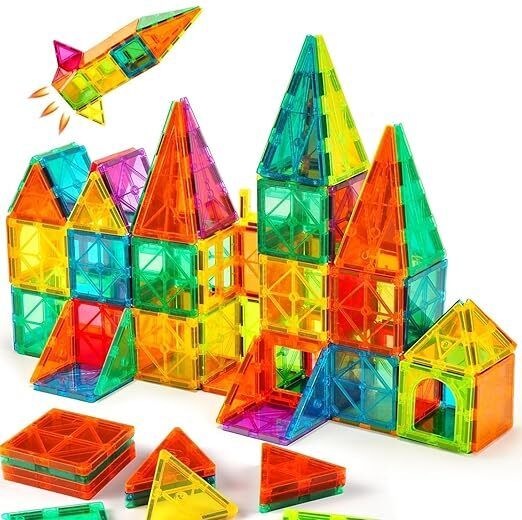 Stacking Toys 26Pcs Magnetic Tiles for Kids Learning Educational Building Blocks-image-41