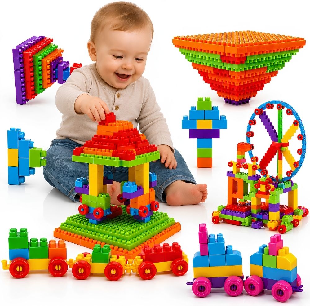 Educational Creative Building Toy Set with Jumbo Blocks-image-18