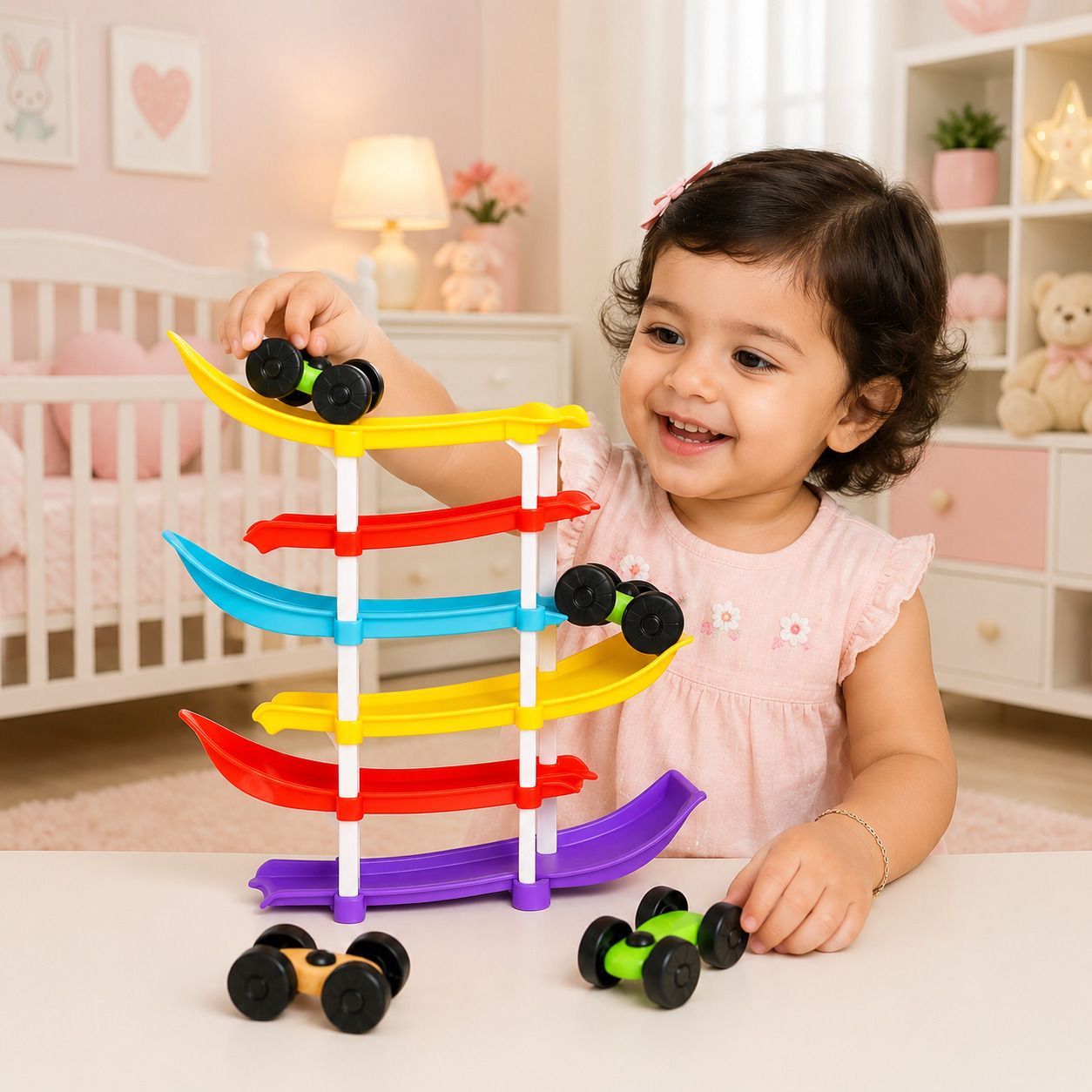 tileez Multi Level Ramp Car Toy for Kids Educational Play Set-picture-0