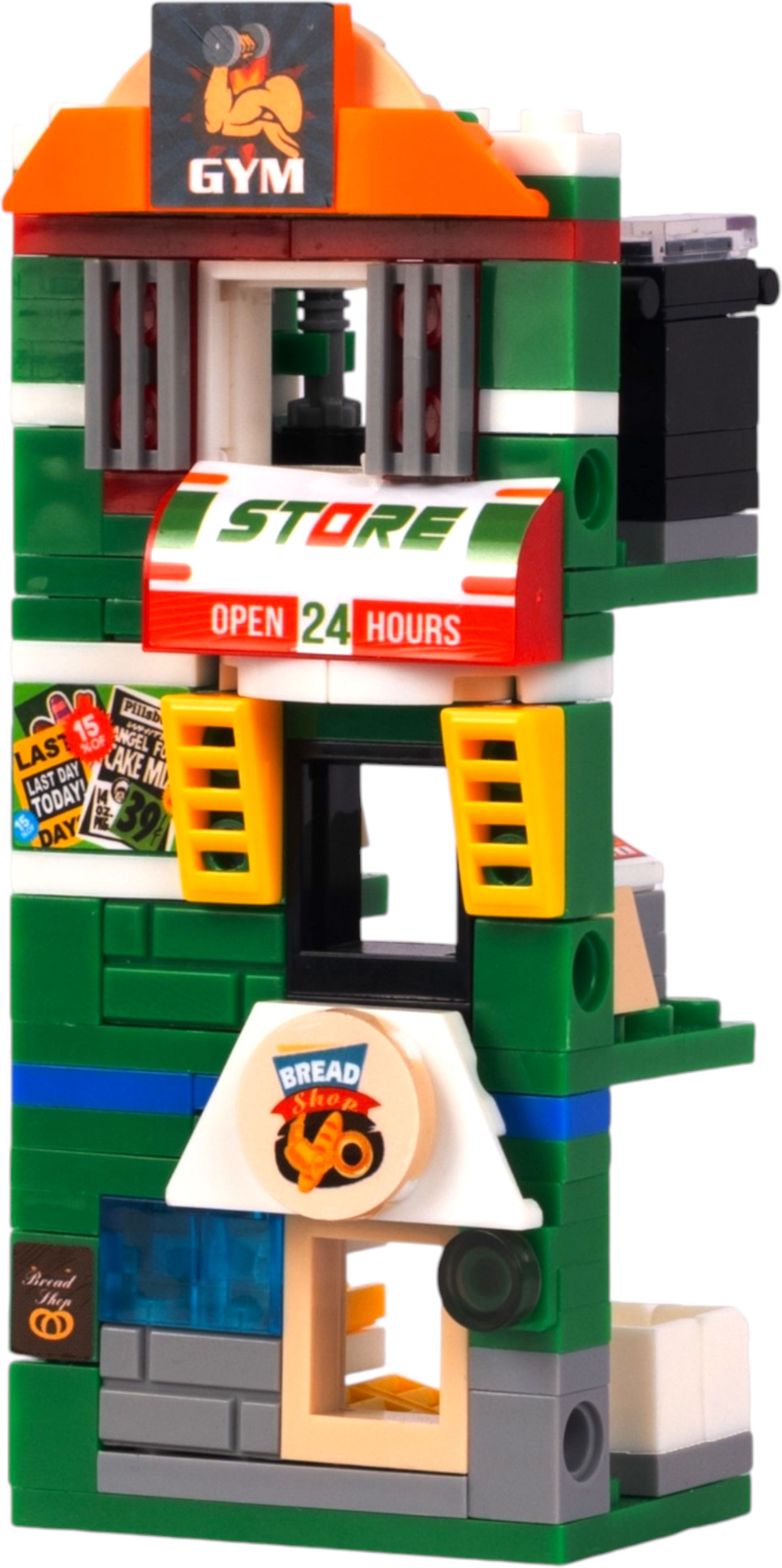 Green Grove Shop Building Block DIY Construction Toy Play Set for Kids & Adults-image-3