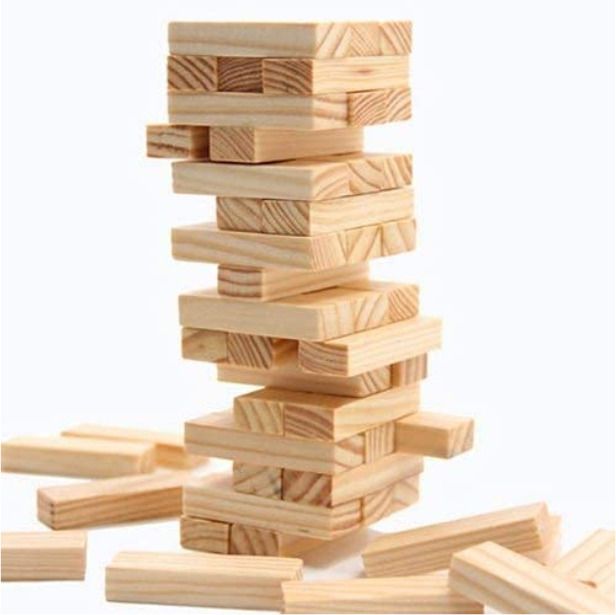 janmesh enterprises 54 Pcs Wooden Tower Stacking Game | Wooden Planks Building Block Balance Game-picture-12