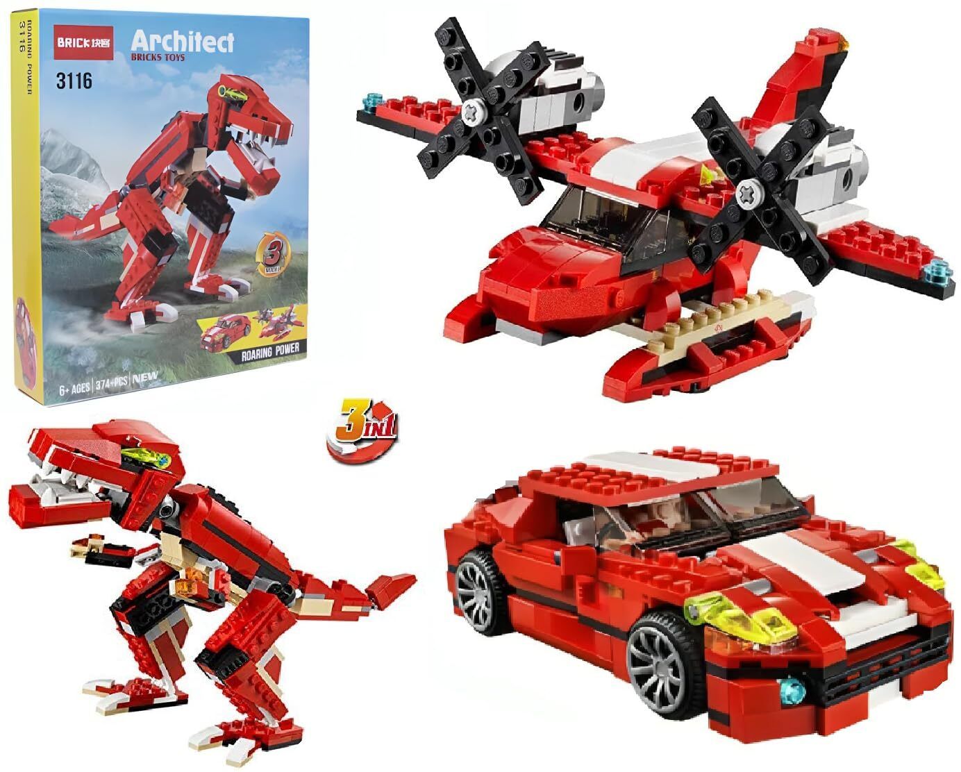 gomzy 23 in 1 Architect Series Super Speedster Multi-Vehicles Set Building Block Toys-picture-15