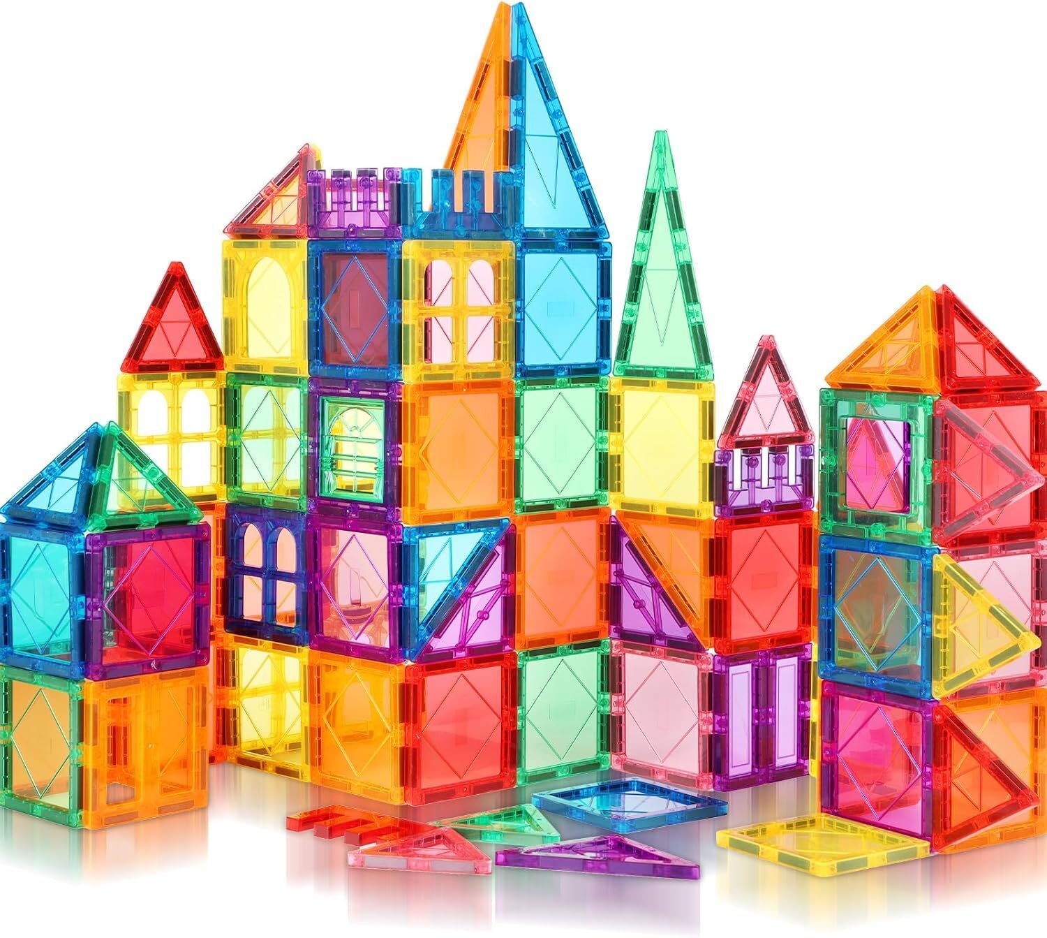 Premium Magnet Blocks Toy, Non-Toxic Magnetic Tiles Game for 3+ Year Kids-image-40