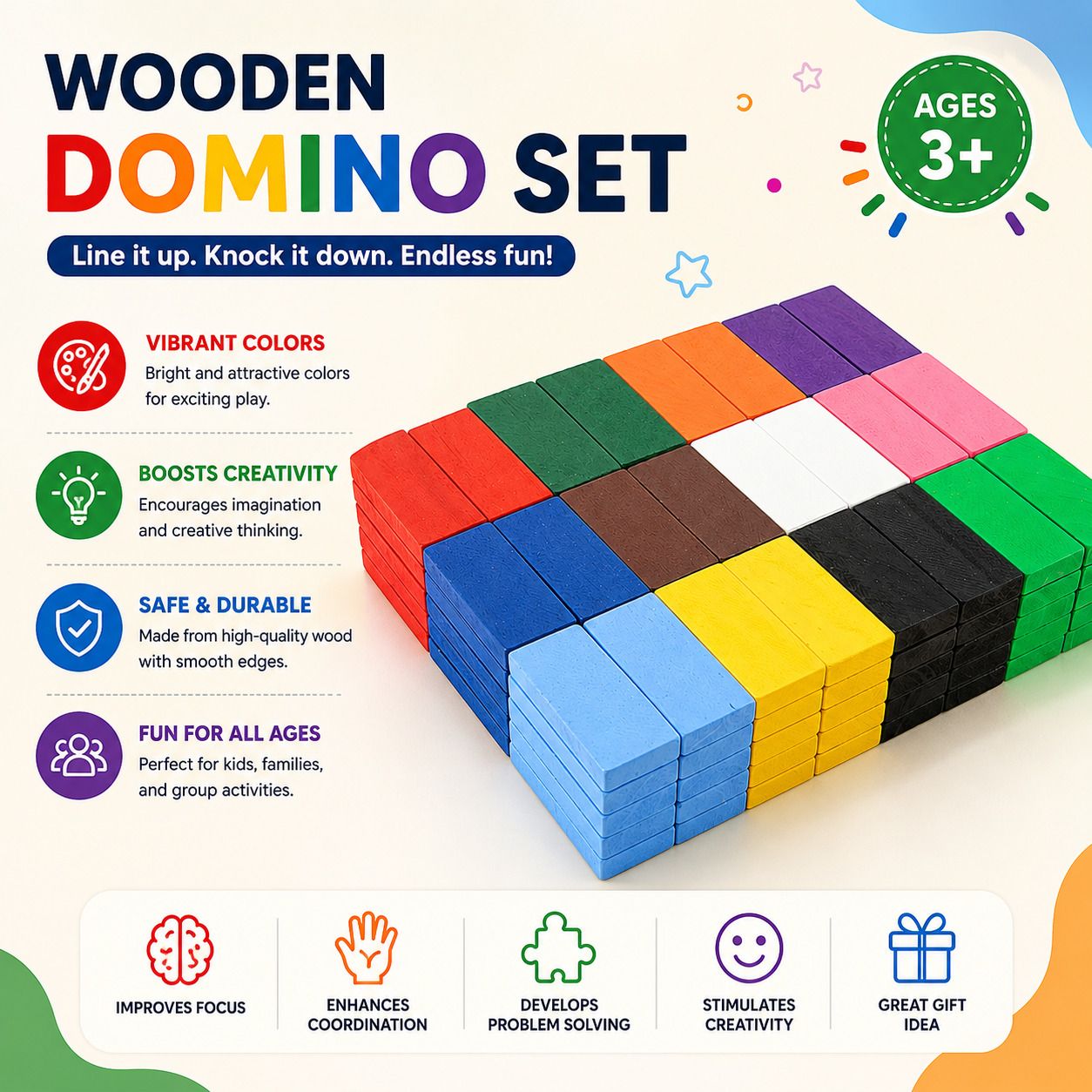 nutshell Colorful Wooden Domino Blocks Set for Kids 120 PCS-picture-17