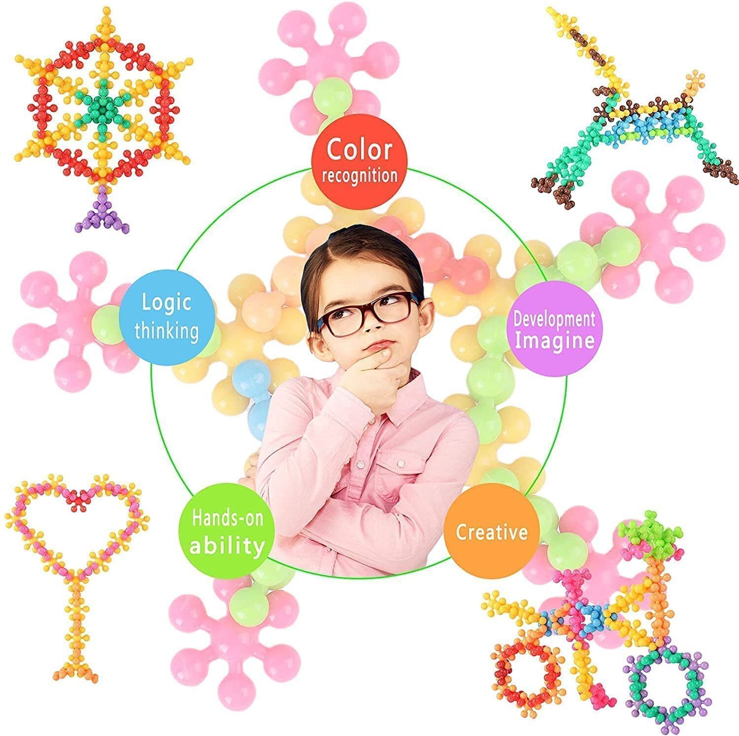 100 Piece Star Link Activity Building Block Toys for Kids (Multicolor)-image-23