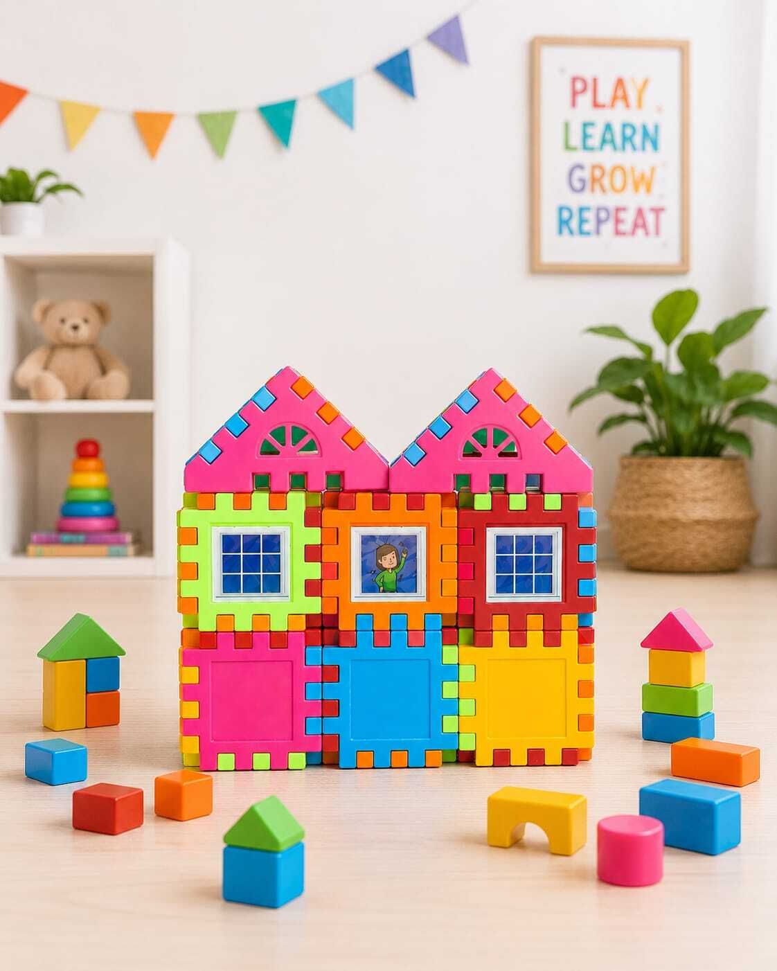 srivika Creative House Building Blocks 44 Pieces-picture-39