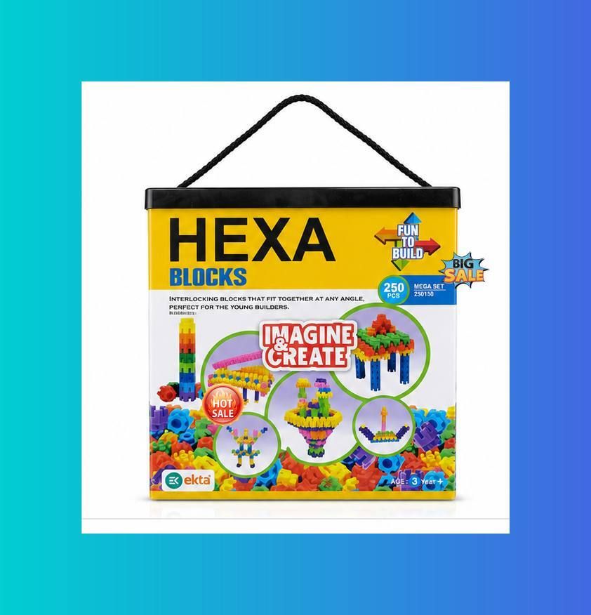250 PCS Mega Set hexa blocks-image-10